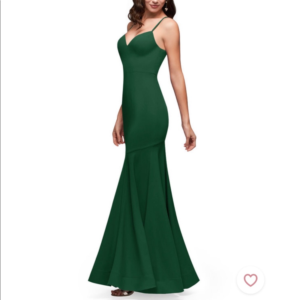 NWT. Azazie bridesmaid dress Jessie Dark Green size 6. Never worn